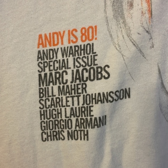 Marc Jacobs Interview Limited Edition Andy Warhol Magazine Cover T-shirt size M - Picture 7 of 14